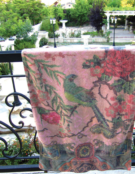 Fresco Towels Tropical Peacock - Blush Bath Towel