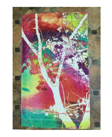 Fresco Towels Abstract Tree Ivory Large Bathmat