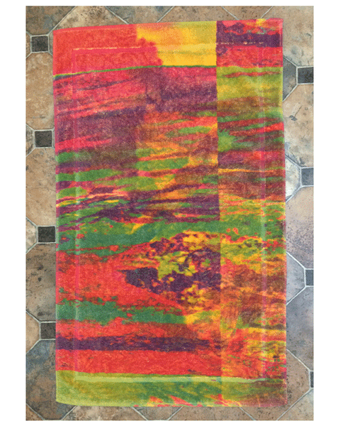 Fresco Towels 	Abstract Water Color Large Bathmat