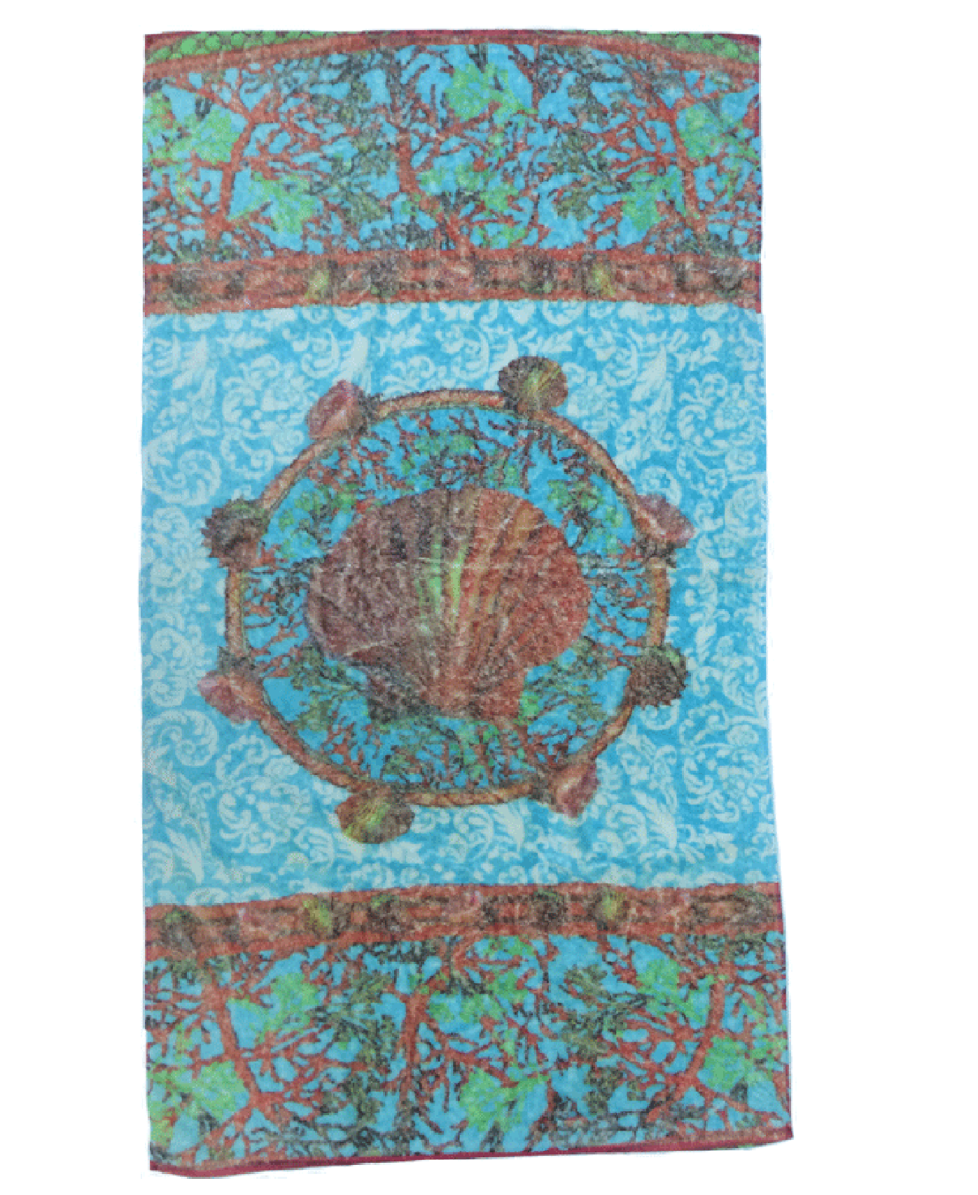 Coral and aqua outlet towels