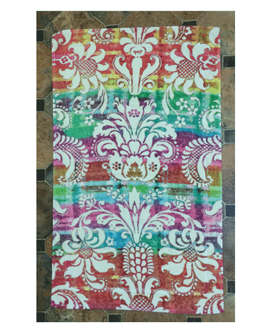 Fresco Towels Rainbow Damask - Large Bathmat
