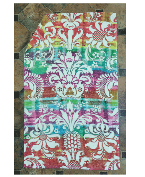 Fresco Towels Rainbow Damask - Large Bathmat
