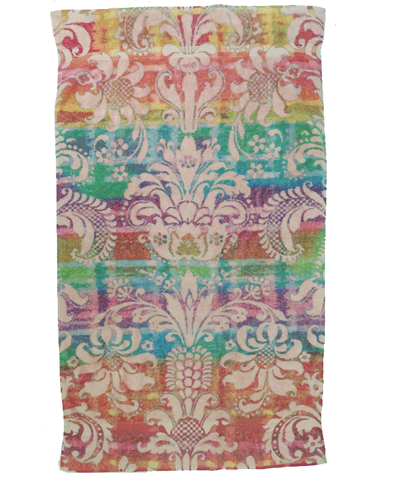 Fresco Towels Rainbow Damask Pink Bath Towel