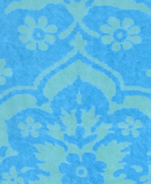 Fresco Towels Venetian Brocade Blue/Lime Large Bathmat