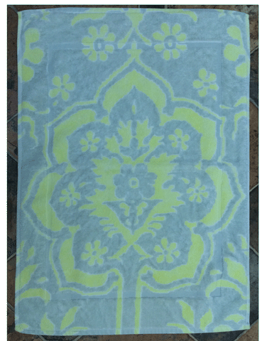 Fresco Towels Venetian Brocade Lime/Sand - Small Bathmat